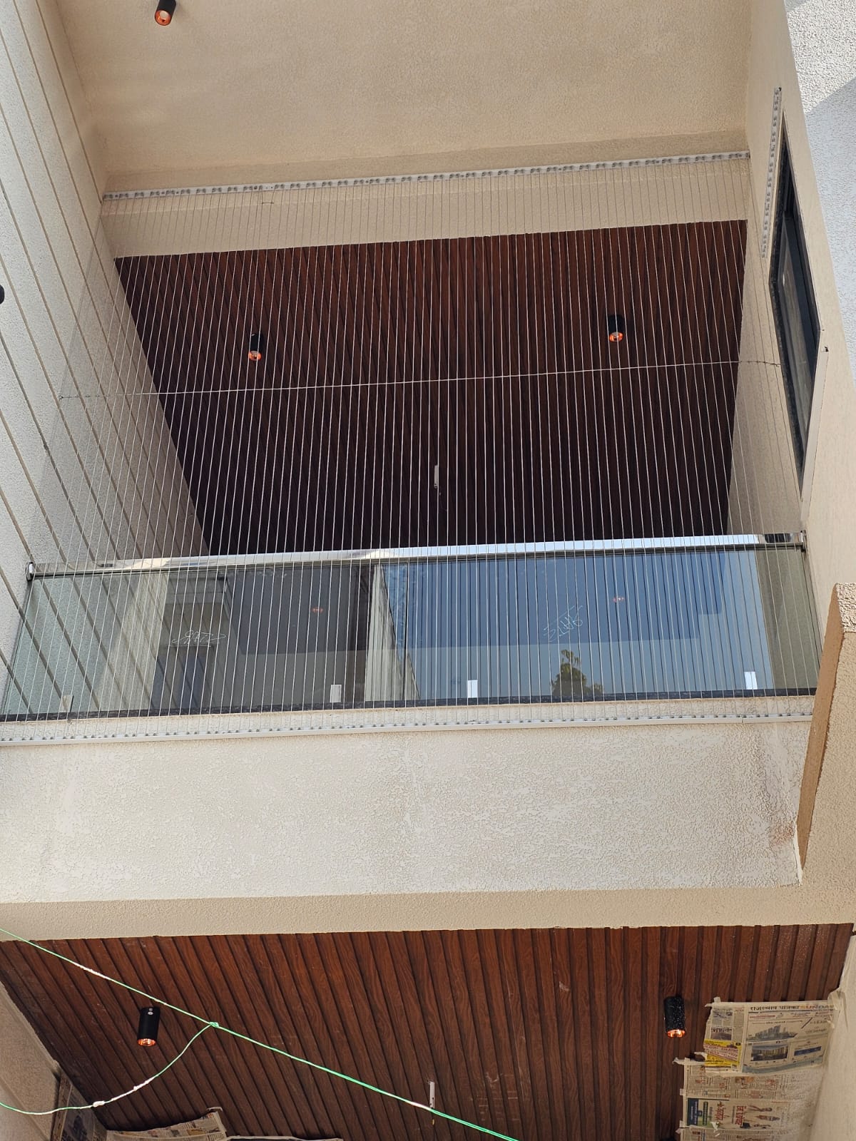 Balcony net installation 1